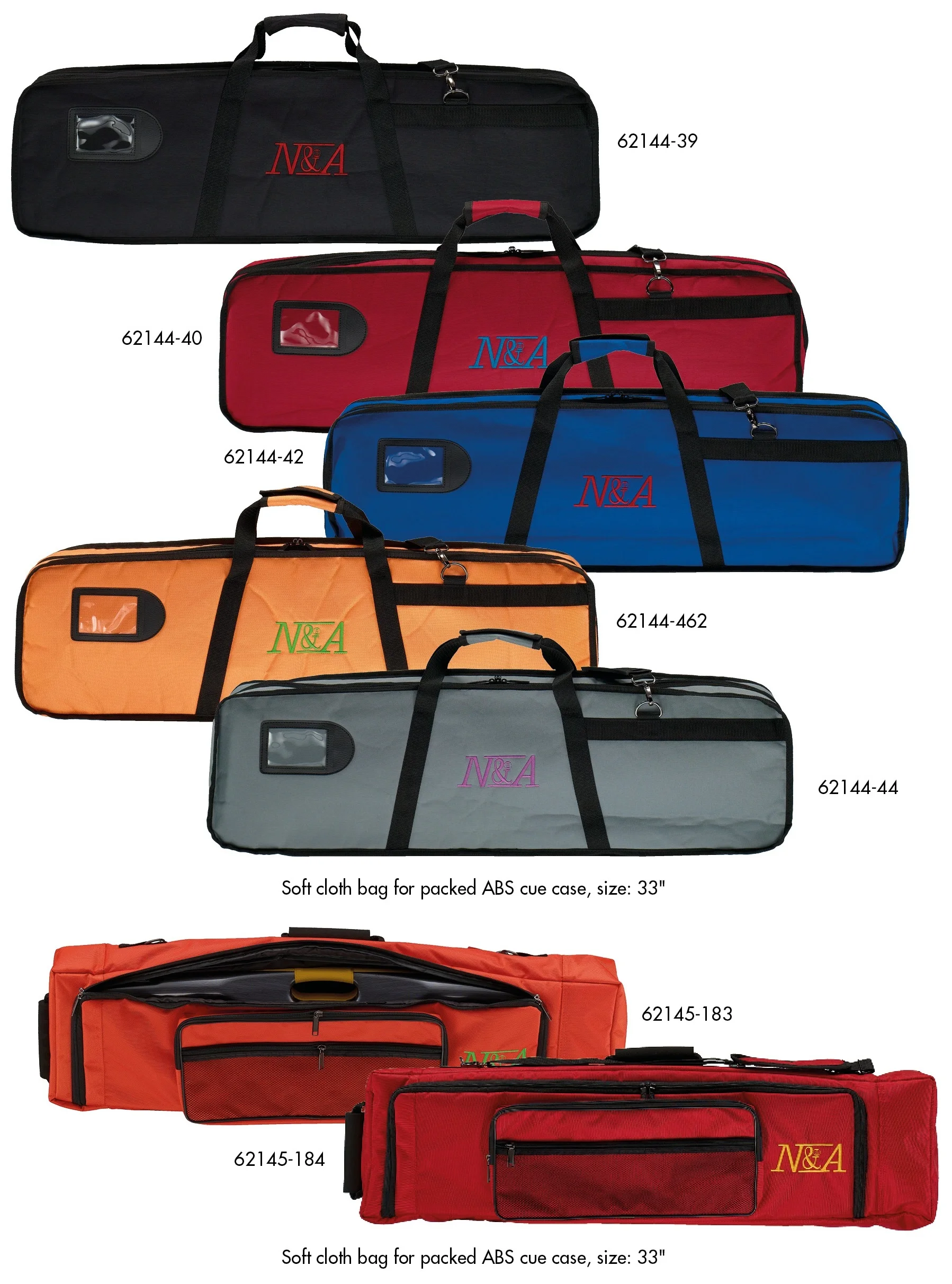 Cueelf hot selling soft cloth cue bag and ABS snooker cue case