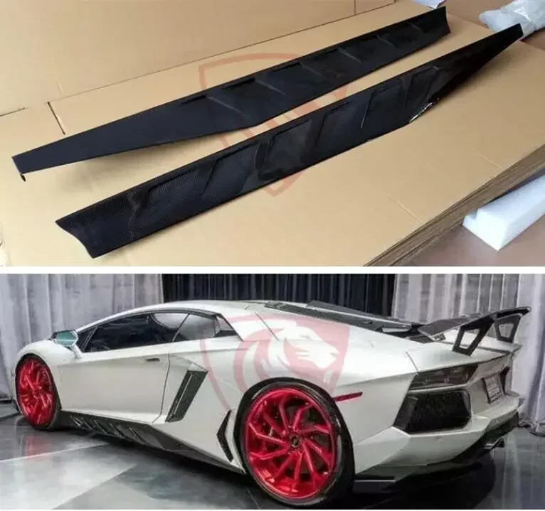 For Lamborghini Aventador LP700 LP720 LP750 Real Carbon Fiber Car Side Skirts Panels Body Kit