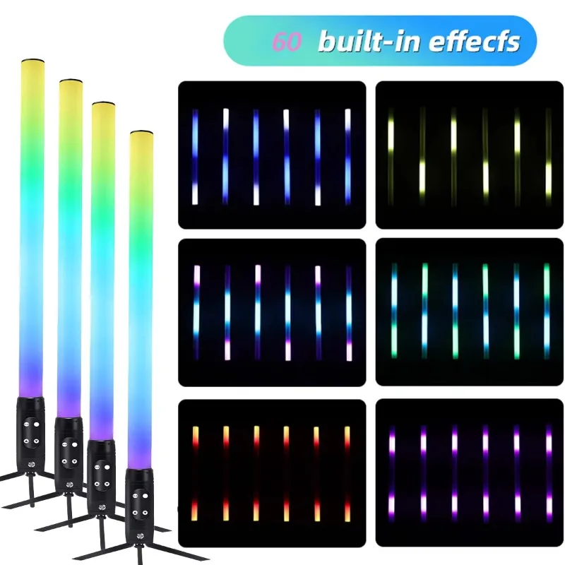 IP65 Waterproof 360 Pixel LED Tubes Battery Light Wireless DMX Wifi Control Stick Club Stage Light for DJ Party KTV Theme Park