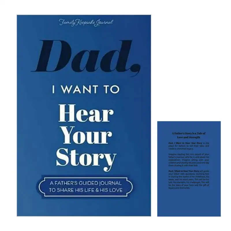 Dad,I Want To Hear Your Story Dad Leather Memory Books A Father's Guided Journal To Share His Life Memory Books