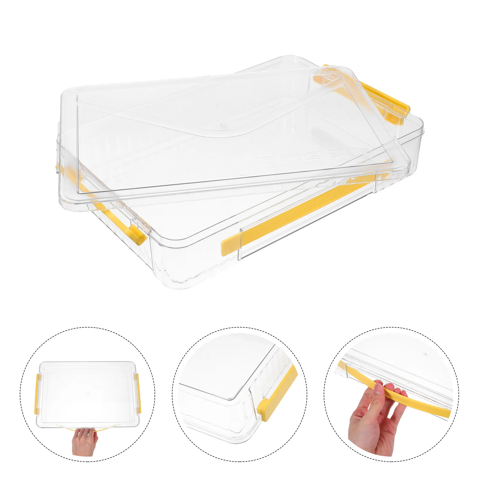 

Pet Transparent Document Storage Box Large Capacity Card Holder for Id Driver License Credit Cards Organizer File Storage Case