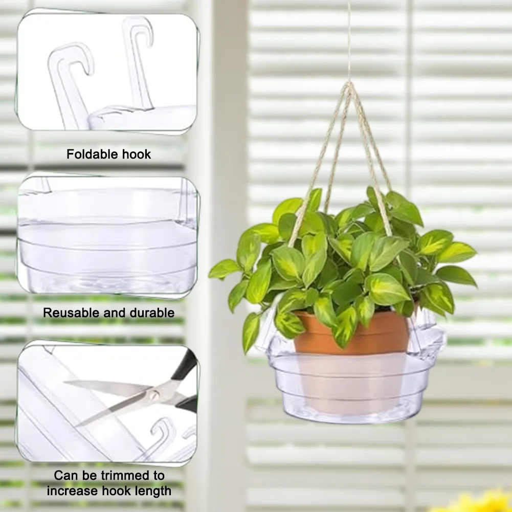 8in 10in Hanging Drip Tray Shatter Resistant Plant Trays Terrarium Plant Saucer Promotes Airflow Prevents Root Rot