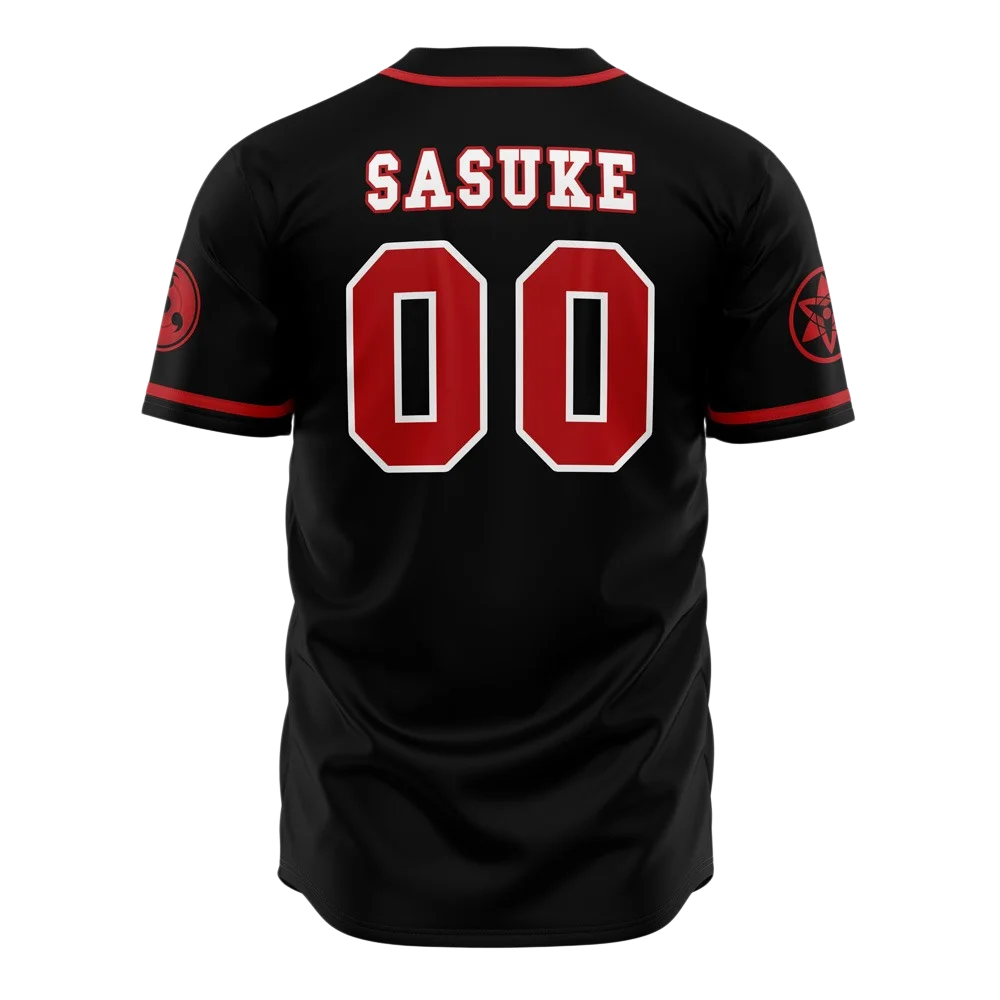 Naruto Uchiha Clan Sasuke #00 Baseball Jersey Anime Print  Short Sleeve Streetwear Top for Men Women Kids Family Summer T-Shirt