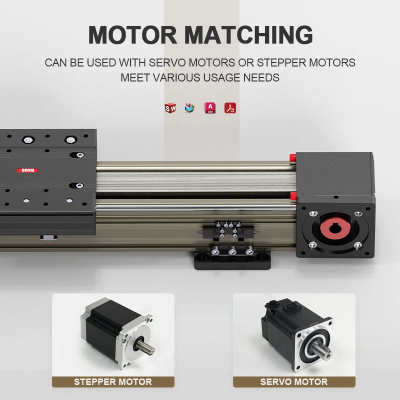 RXP80 CNC belt actuator sliding guide is suitable for printing drilling and packaging machinery and can carry a load of 70kg