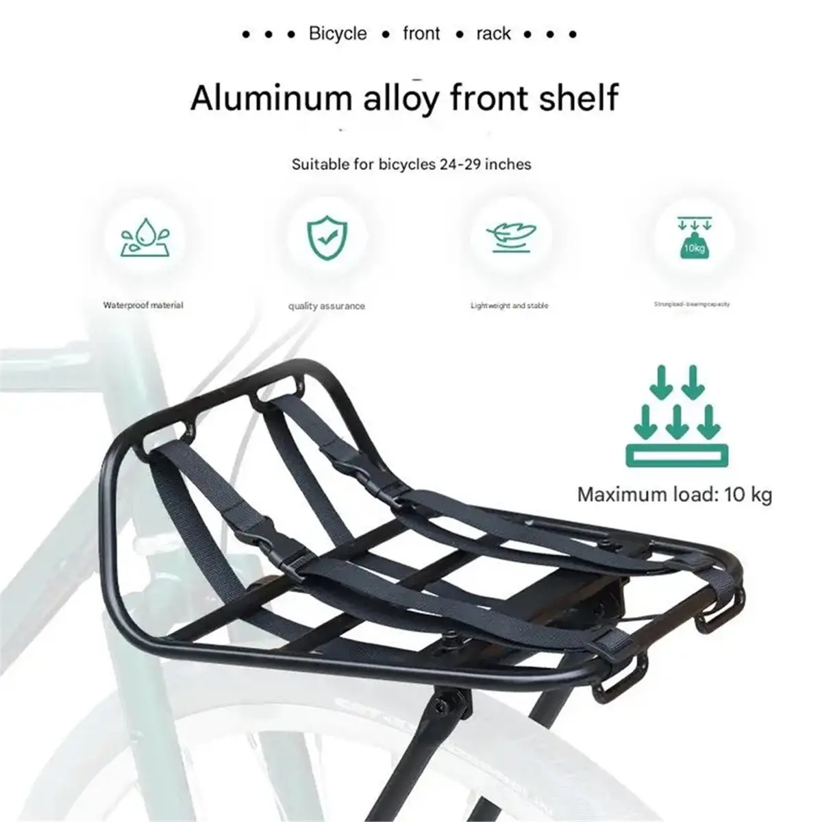 Big Discount Universal 24-29 Inch Bicycle Front Rack, Front Luggage Rack, Cargo Basket for Road Bike MTB Aluminum Alloy
