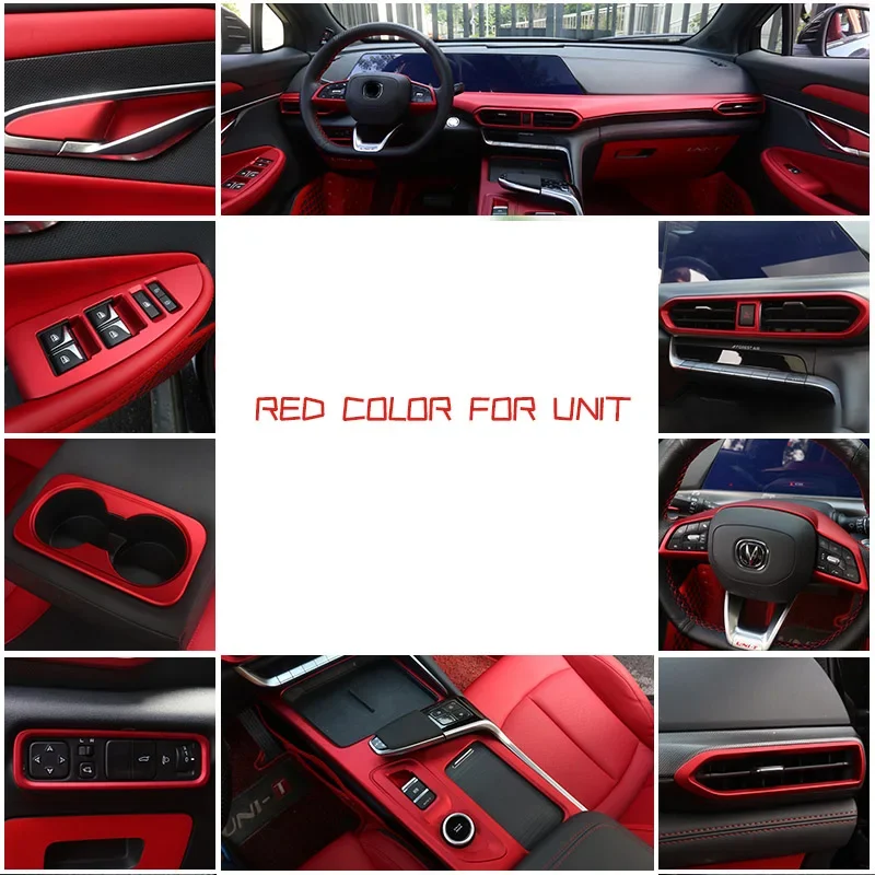 Red Items for Changan UNI-T 2022 2023 Interior Accessory Air Outlet Car Accesorries Window Switch Gear UNIt 2023 Decorative