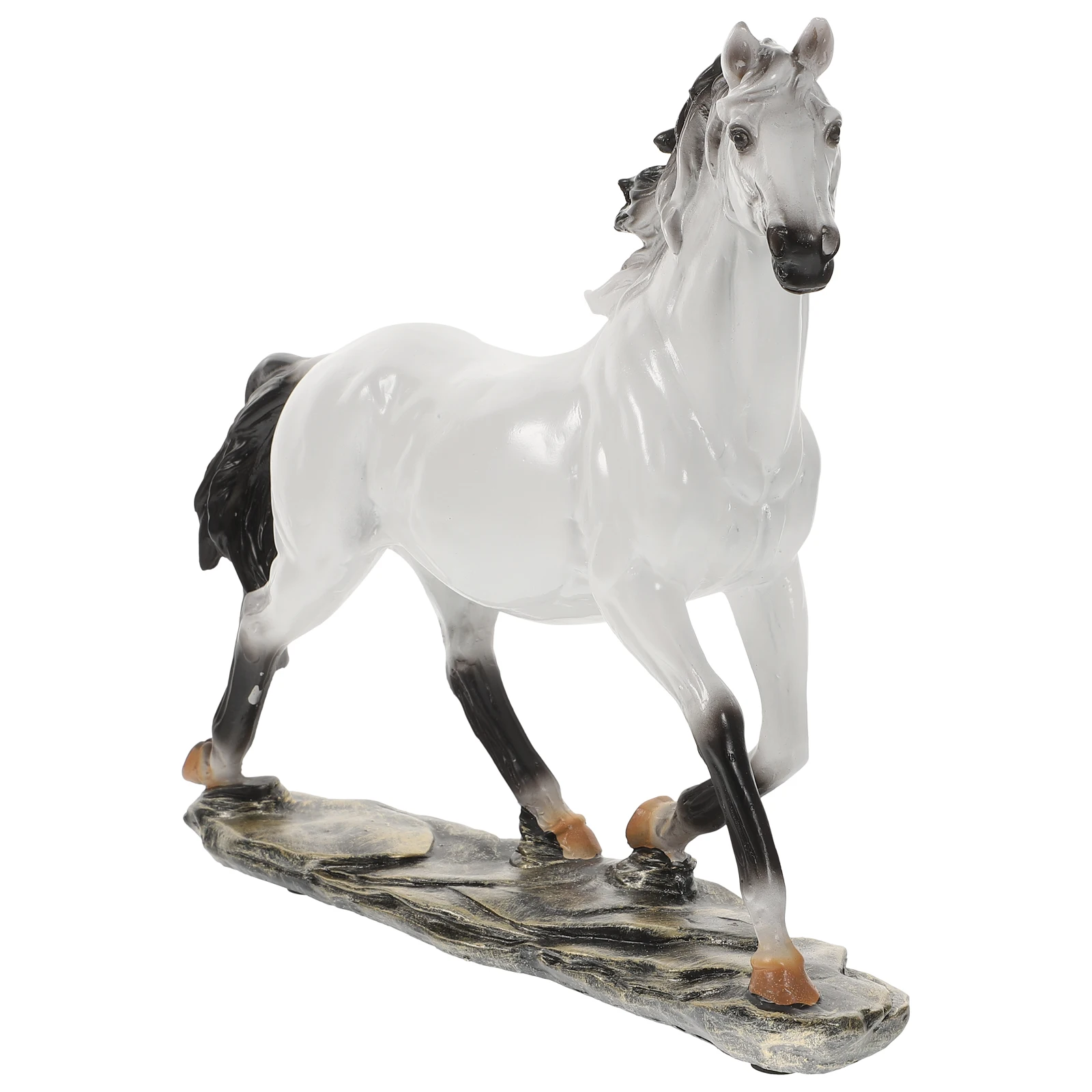 

Running Horse Statue Home Decor Craft Gift Lifelike Details Stable Design Desktop Horse Figurine Figurine Mini Model