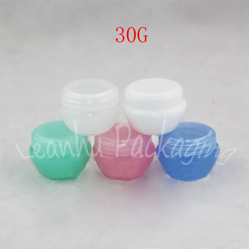 

30G Plastic Cream Jar , 30CC Small Nail Art Cans , Empty Cosmetic Container , Makeup Sub-bottling ( 50 PC/Lot )