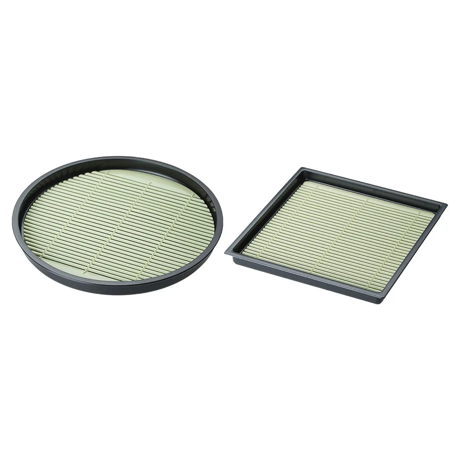 Plato de fideos Soba, plato de comida, plato de Sushi con estera de drenaje para restaurante