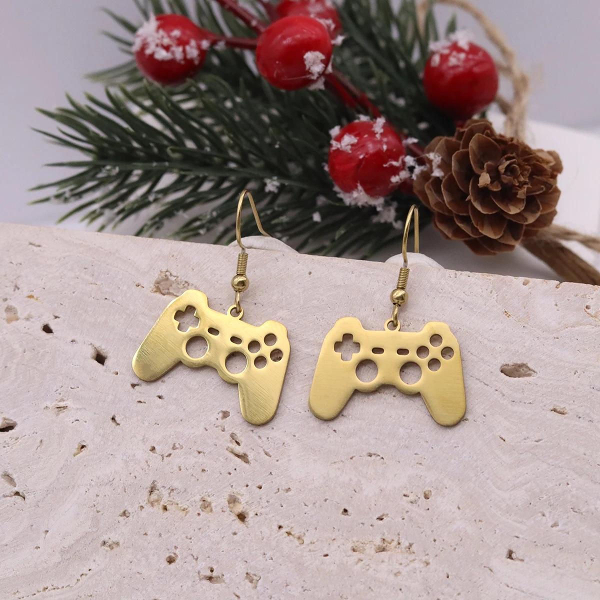 Kinitial Funny Game Console Controller Earrings For Women Cute Handle Dangles Earring Creative Jewelry Gift