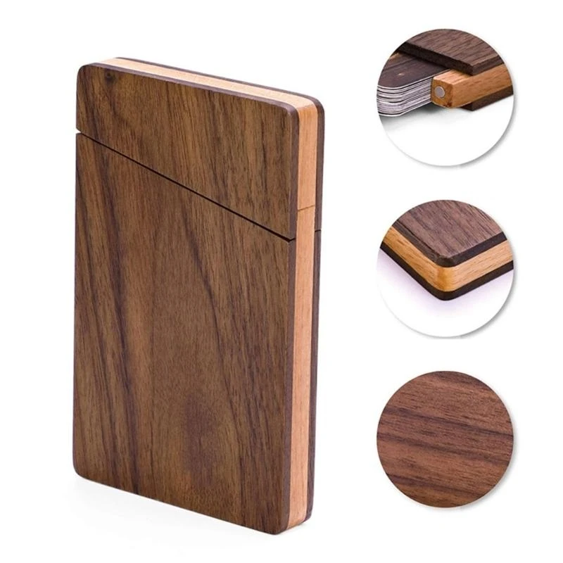 

Business Card Holder Case with Clasp Card Storage Case Name Card Holder Hold 12-15 Card for Men Women