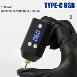 Portable 1500mAh Wireless Tattoo Power Supply Tattoo Pen Machine Digital Display Mini Battery USB Charging for Tattoo Artists