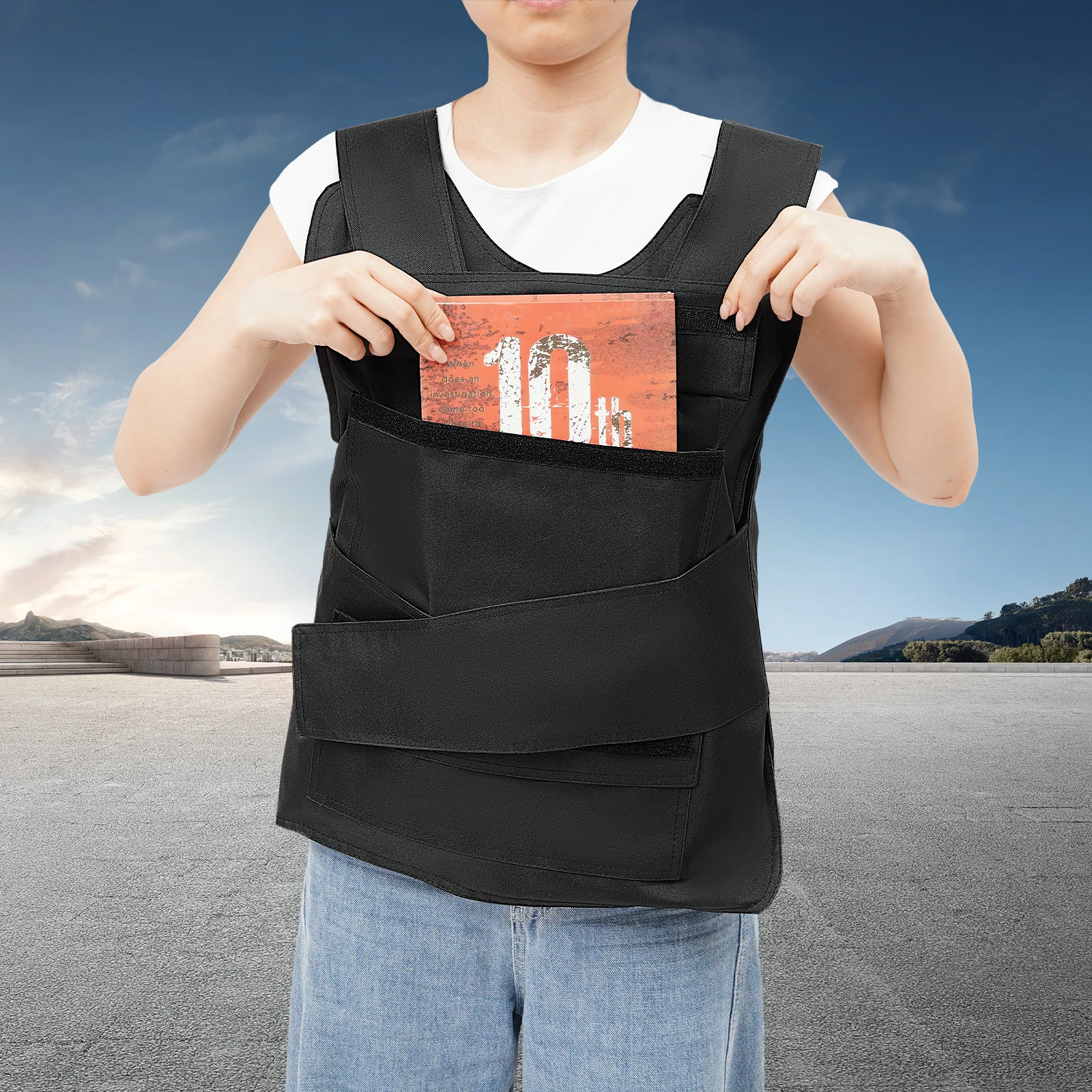Adjustable Outdoors Protective Training Vest with Gloves