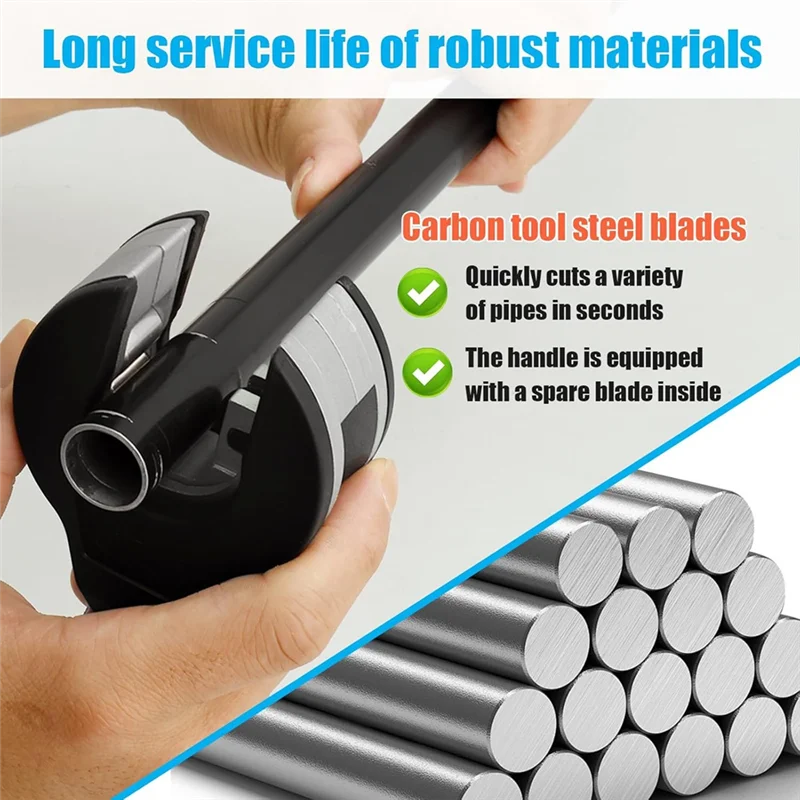Cortador compacto de tubo gtbl, cortador de pvc com catraca para cortar pvc, ppr e mangueiras de plástico, cortador de tubo catraca (1/4 "a 7/8")