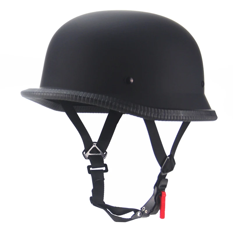 M/L/XL/XXL Motorrad Helm Casco Moto Helm Halbe Gesicht Vintage Retro Deutsch Roller Helm Helle schwarz Auto-styling DOT