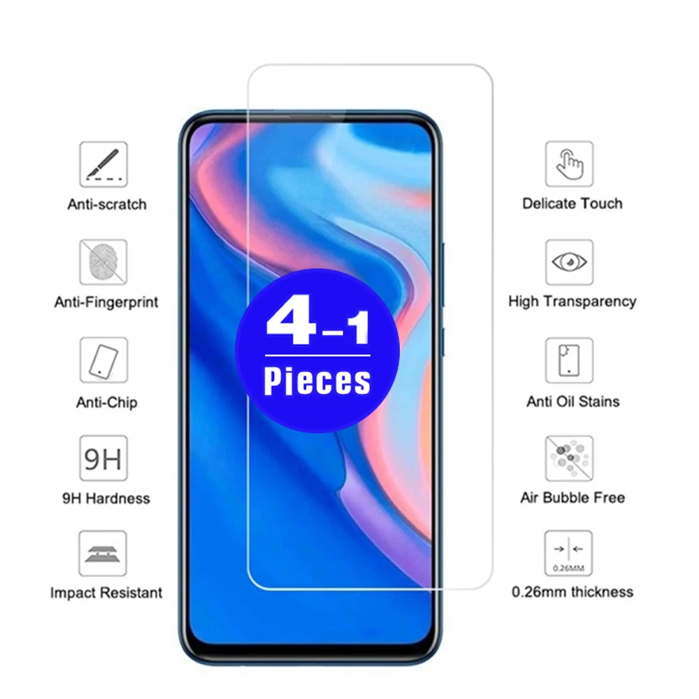 1-4 шт. 9H стекло для смартфона huawei p smart 2021 2020 2019 Z S pro plus закаленное стекло Защита для экрана телефона защитная пленка