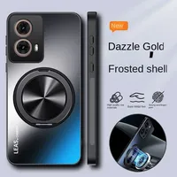 For Motorola Moto G84 G54 G34 G24 G14 Case Hard Matte With Ring Stand Magnetic Protective Back Cover For Moto G85 G84 G54 Shell