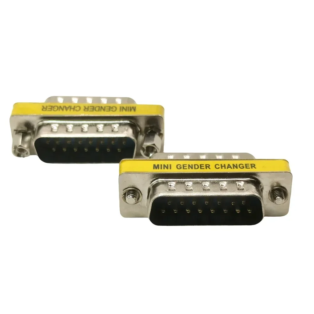 DB15 15pin 2 ROW MALE to Female male serial port CONNECTOR D-Sub COM CONNECTORS 15 pin 15p Mini Gender Changer Adapter