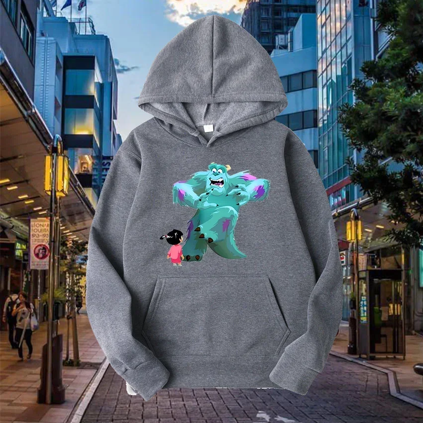 Men Hoodies Pocket Graphics Disney Monster University Sullivan Mike Long Sleeve Popular Daily Male Sweatshirts Autumn Winter