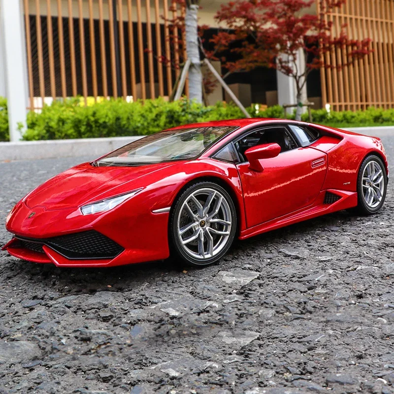 WELLY 1:24 Lamborghini LP610-4 Huracan Alloy Racing Alloy Car Model Simulation Car Decoration Collection Gift Toy