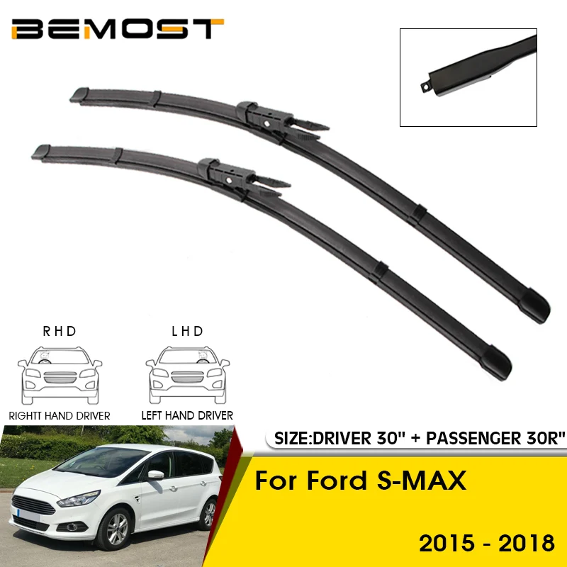 Car Wiper Blades For Ford S-MAX 2015 2016 2017 2018 Windshield Windscreen Front Window Blades 30\