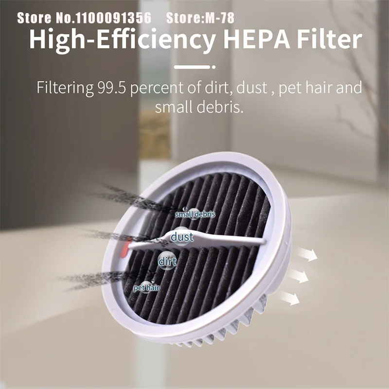 Washable Hepa Filter Replacement for Xiaomi Roidmi F8 Pro / NEX X20 X30 Serise / S2 Cordless Vacuum Cleaner Accessories Kit Part