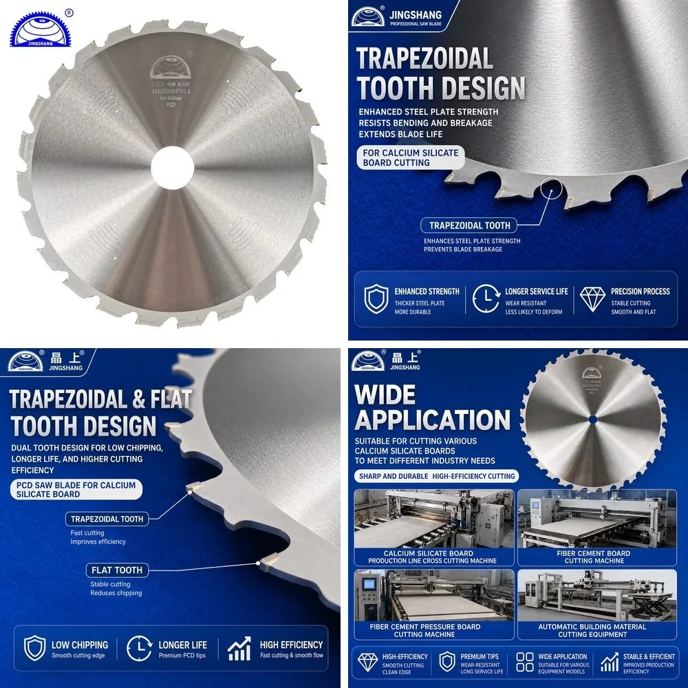 Factory Wholesale OEM 14 Inch 355x2.8/2.0x50x24T PCD Diamond Premium White Woodworking Saw Blade for Industrial Cutting
