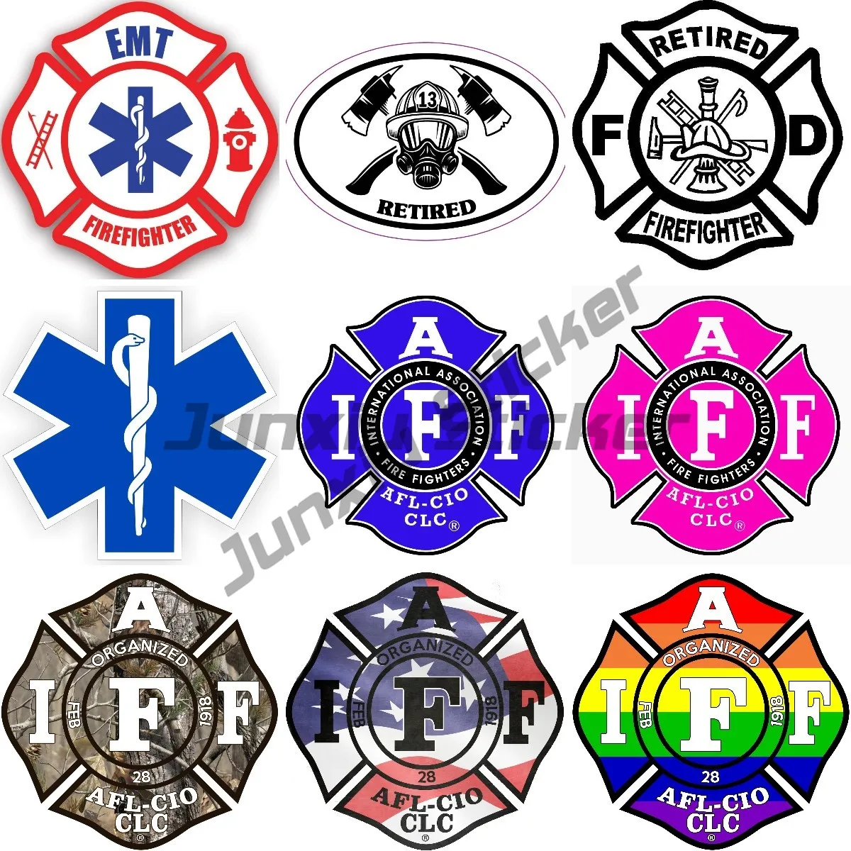 

Firefighter Cover Scratches Olor Vinyl Waterproof Car-Sticker Decals Bumper Window Bodywork Decoration
