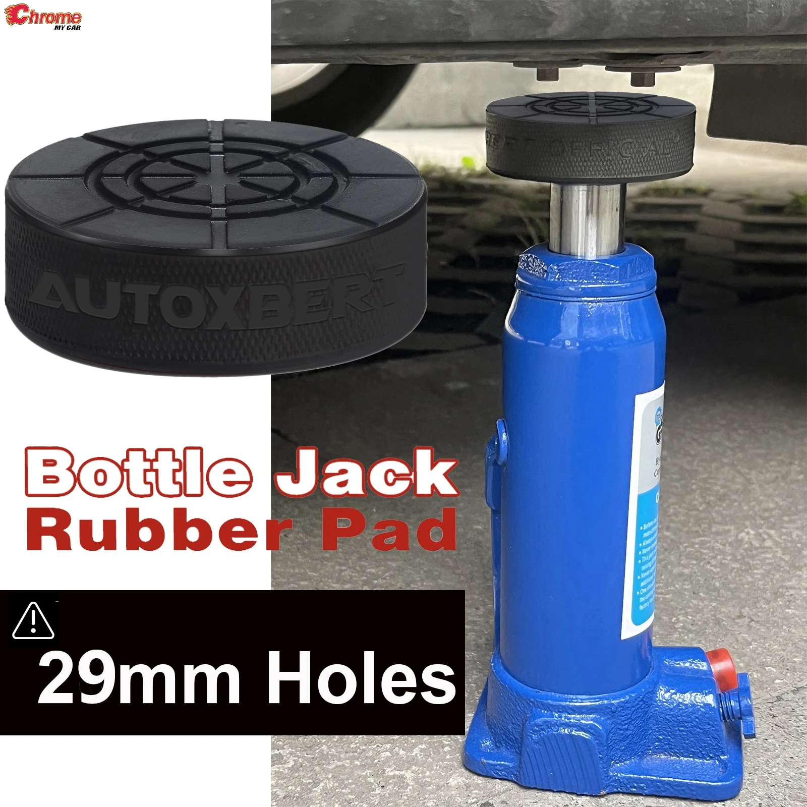 Rubber Bottle Jack Pad Support Point Adapter Jacking Car Removal Repair Tool For 5-8 Ton Bottle Jacks Auto Accessories 29mm