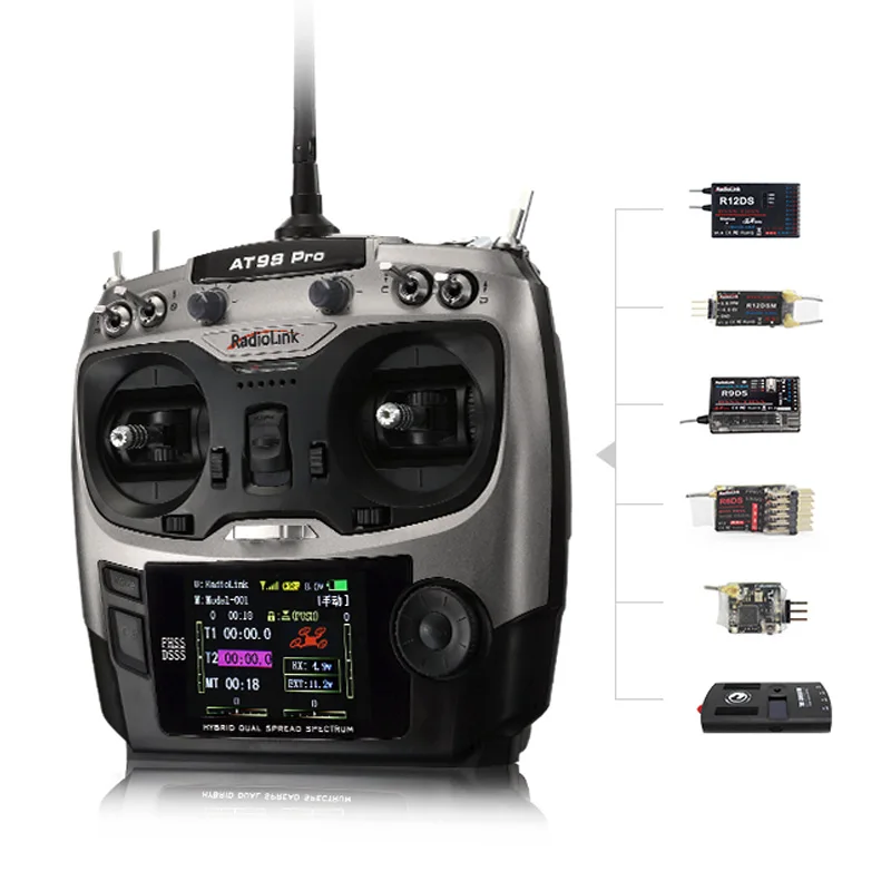 Radiolink AT9S Pro TX 10/12CH RC-Funkfernsteuerung RC-Sender mit R9DS RX 2.4G Empfänger für RC FPV Racing Drohne – Detail 13