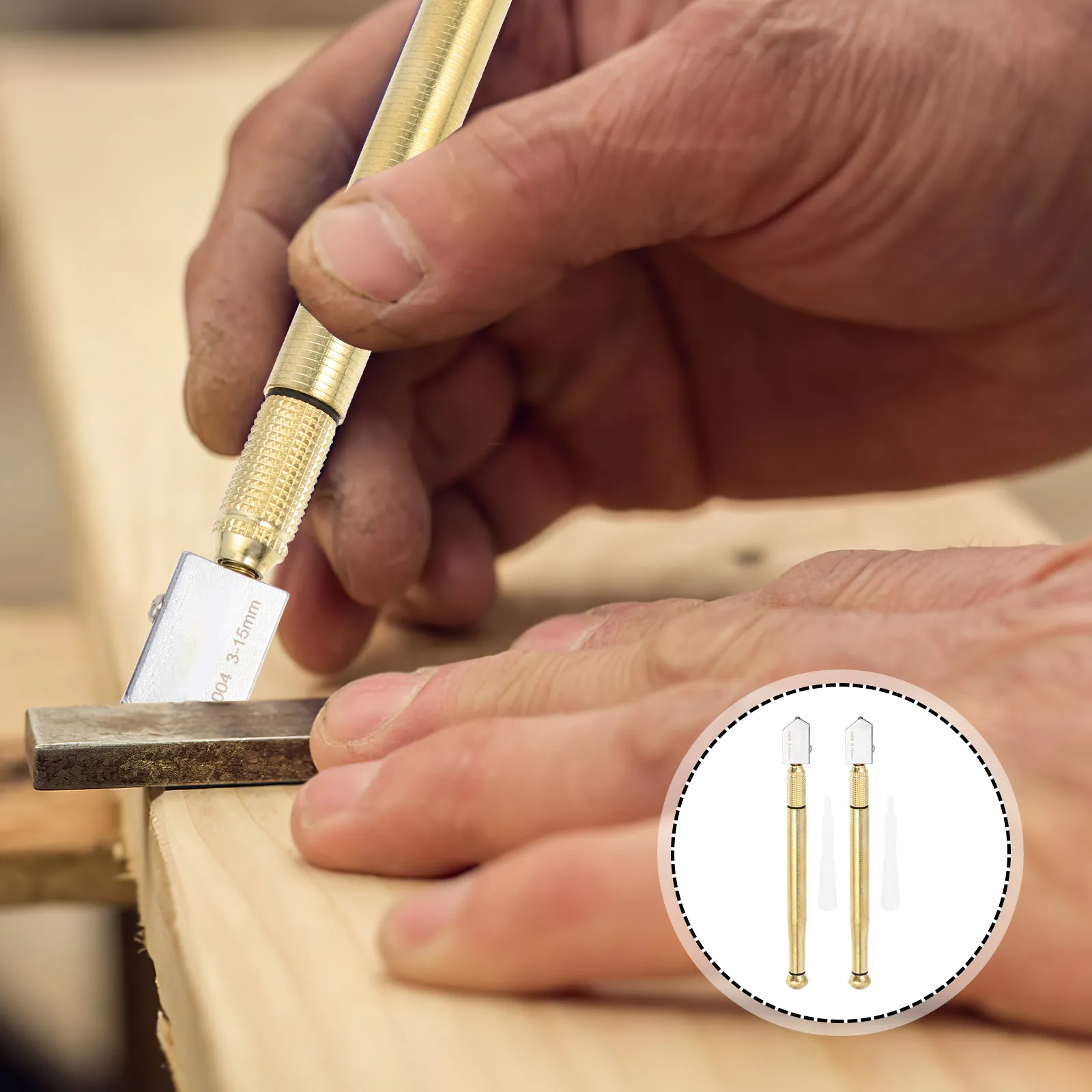 

Набор из 2-х портативных ручных инструментов из легированной стали для резки стекла, плитки, витражей, с роликовым механизмом