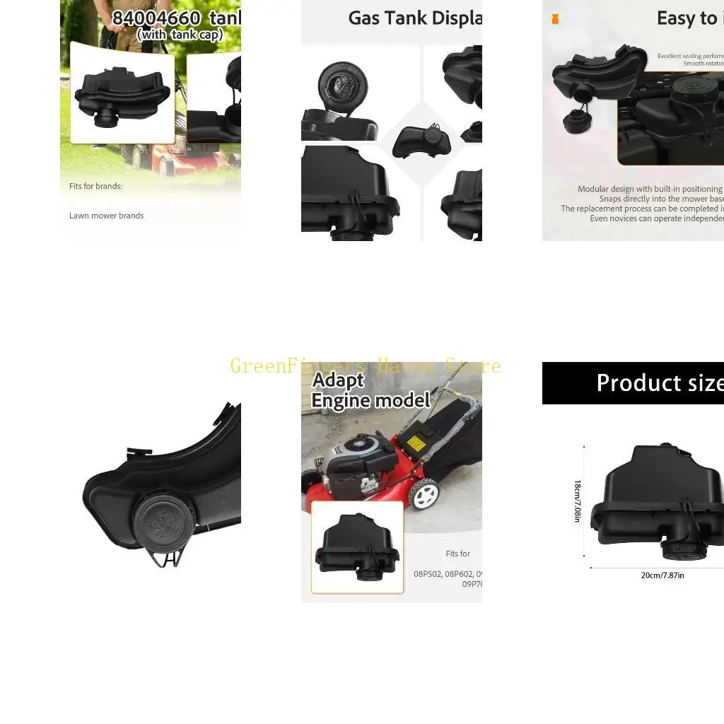 F68D Replacement 84004660 Lawn Mower Gas with Cap for 590568 Repair and Upkeep