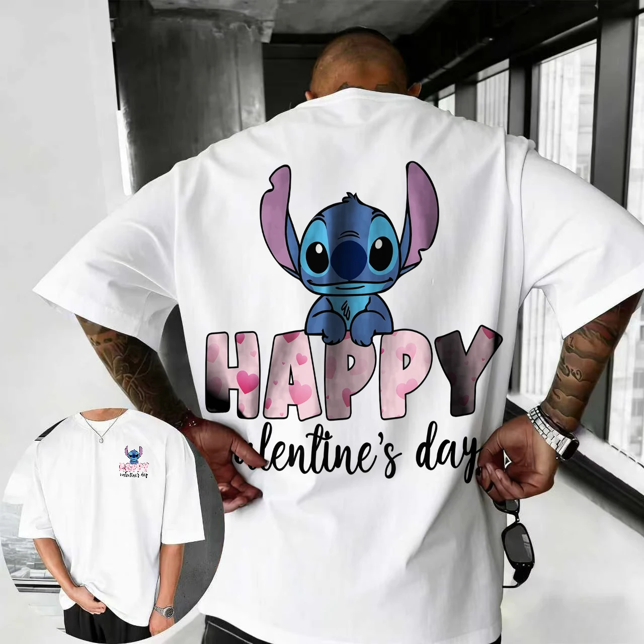 

Футболки Disney Stitch на лето 2022. 100% чистый хлопок, с короткими рукавами, повседневные, свободные и дышащие. Они унисекс