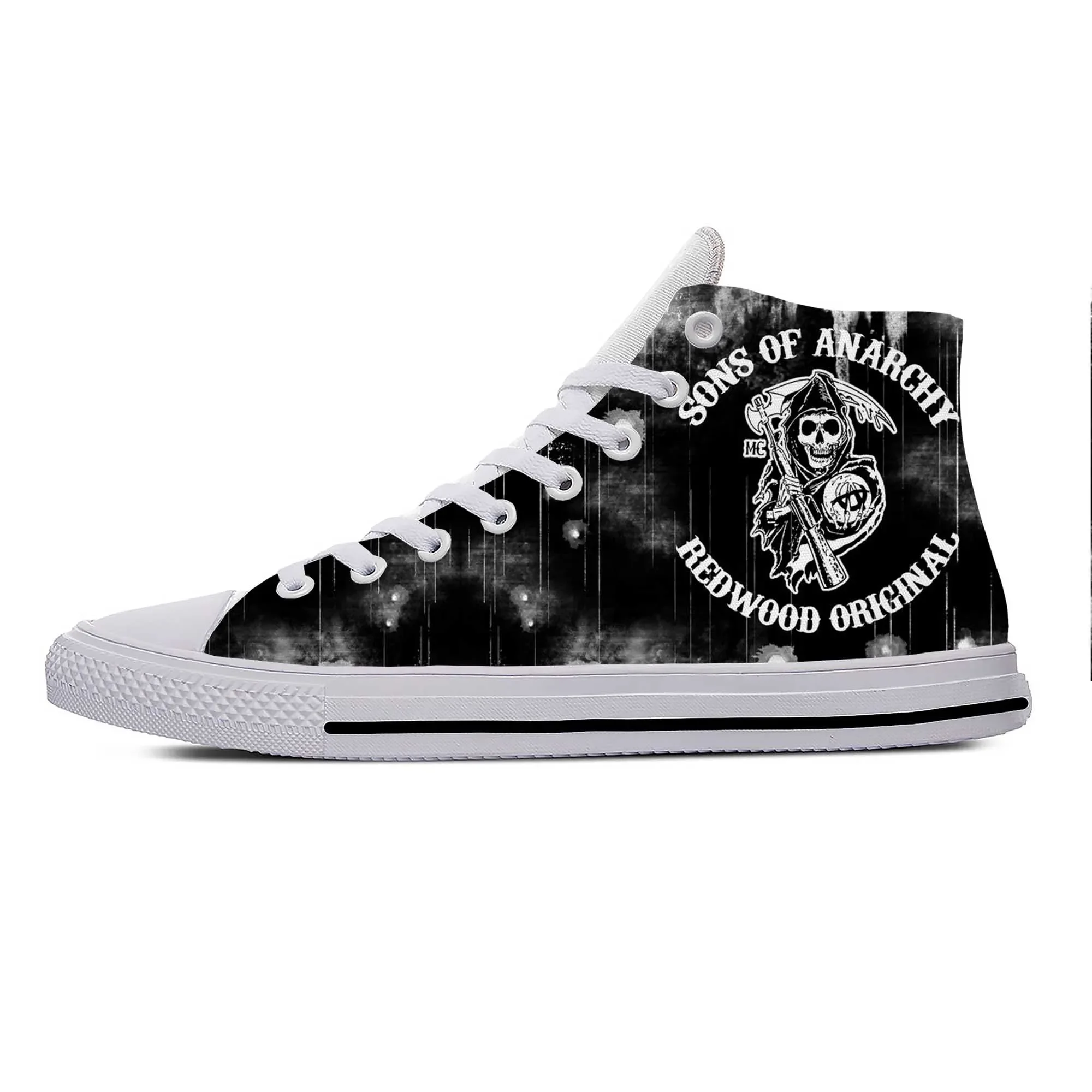 

Sons of Anarchy SAMCRO SOA Anime Cartoon Comic Casual Cloth Shoes High Top Lightweight Breathable 3D Print Men Women Sneakers