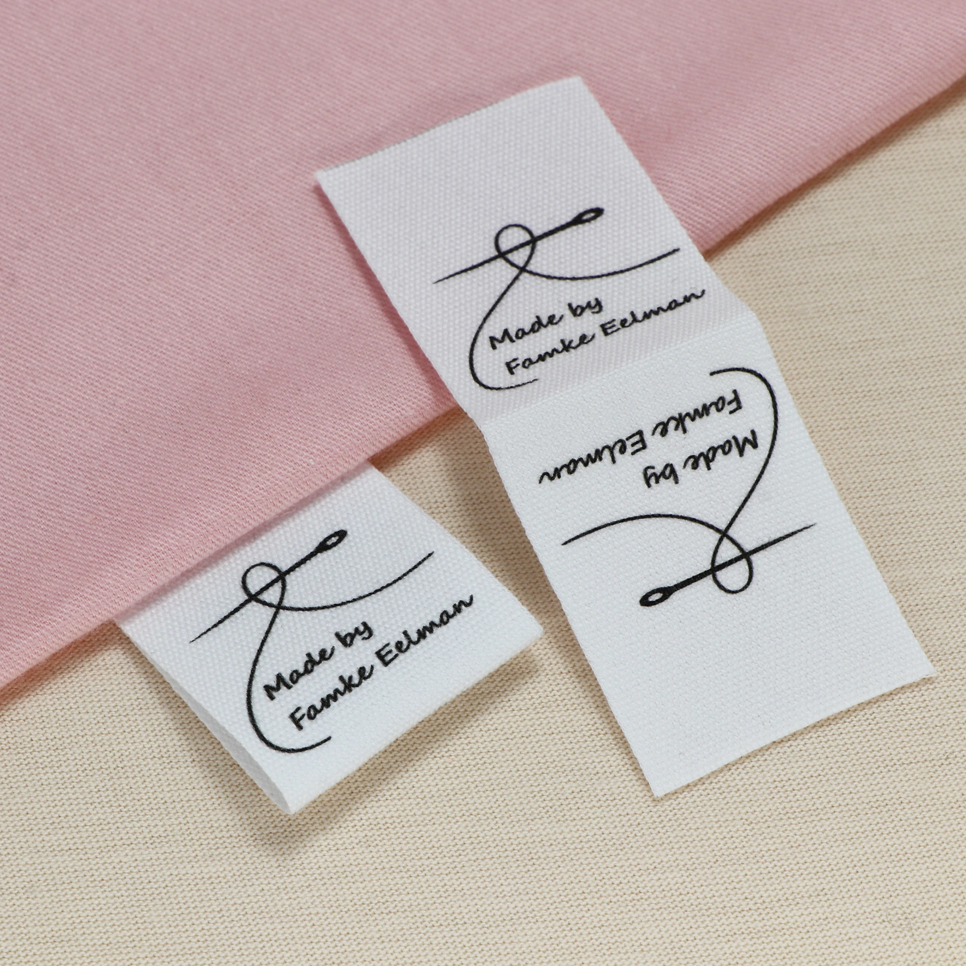 Custom Sewing labels / Brand labels, Custom Clothing Tags, Cotton Ribbon label,  Name label (FR148)