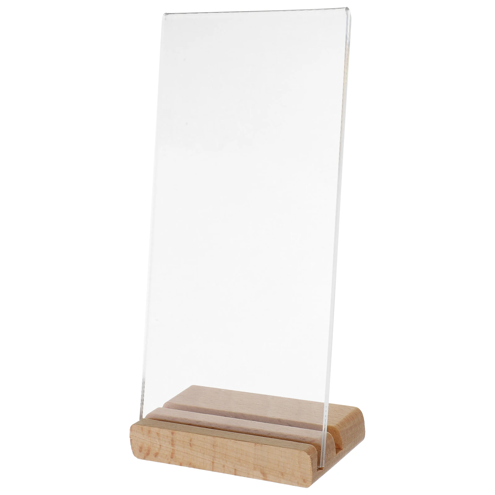 

1Set Sign Holder Wood Rectangular Angled Display Flyer Presentation Restaurant Table Sign Display Stands Business Owners