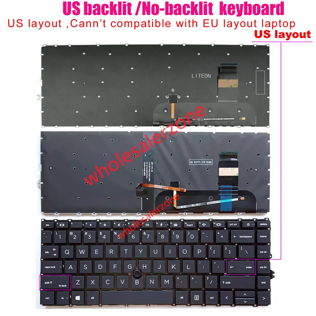 New Keyboard For HP EliteBook 840 G7,845 G7,840 G8,845 G8,745 G7,745 G8 Series laptop US layout keyboard