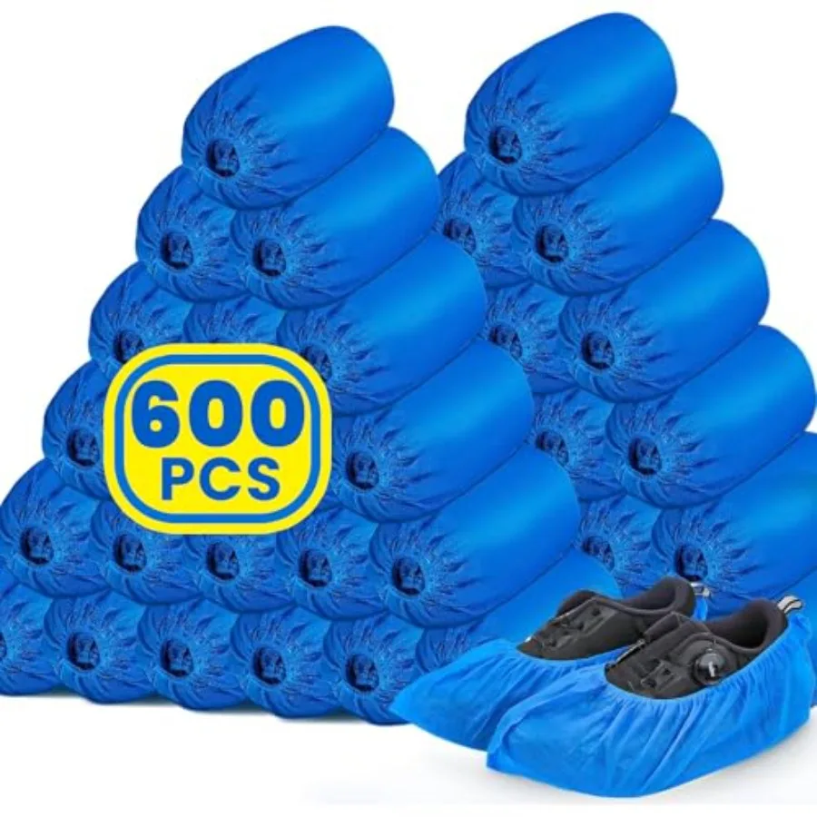 

600 Pack 300 Pairs Shoe Covers Disposable, Non-woven Fabric Shoes Covers for Indoor, Blue Durable and Reusable Disposable Boot