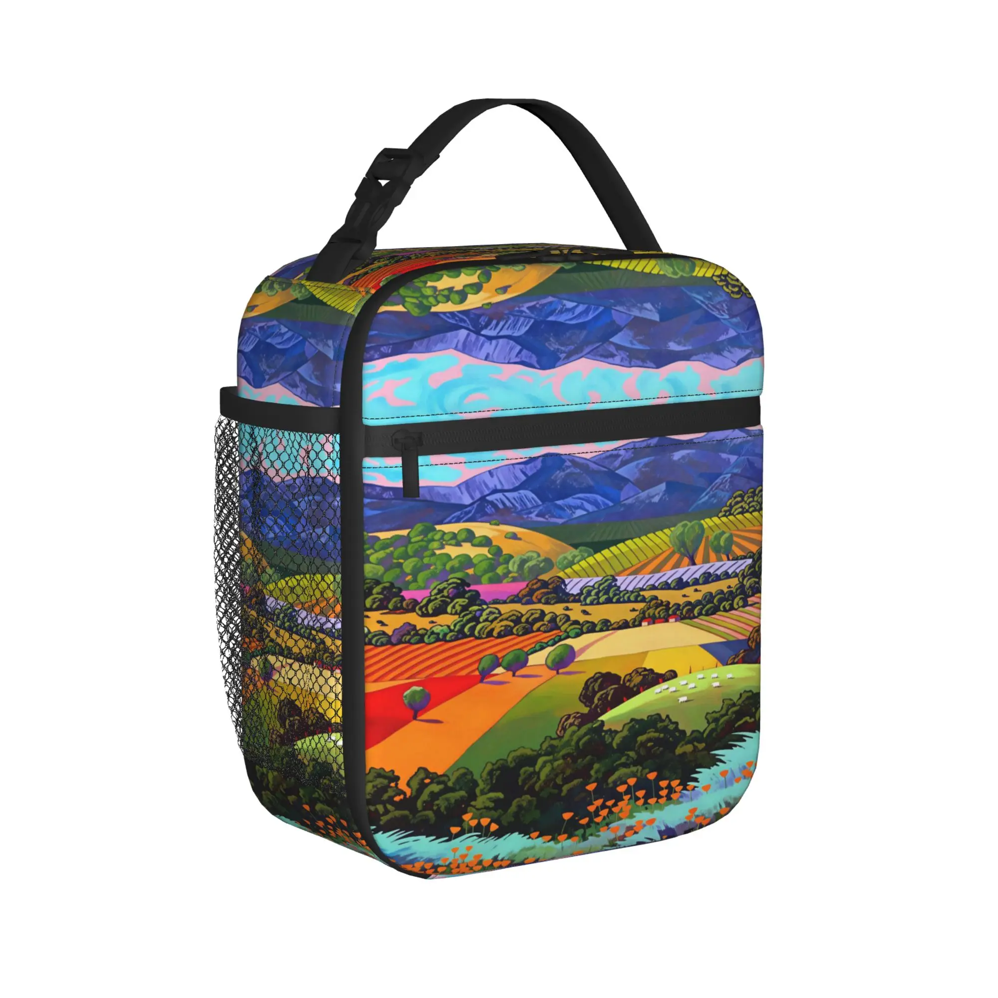 David Hockney Poster Lunch Bag For Child  Graphic Lunch Box Cute Picnic Cooler Bag Portable Insulated Waterproof Tote Food Bags