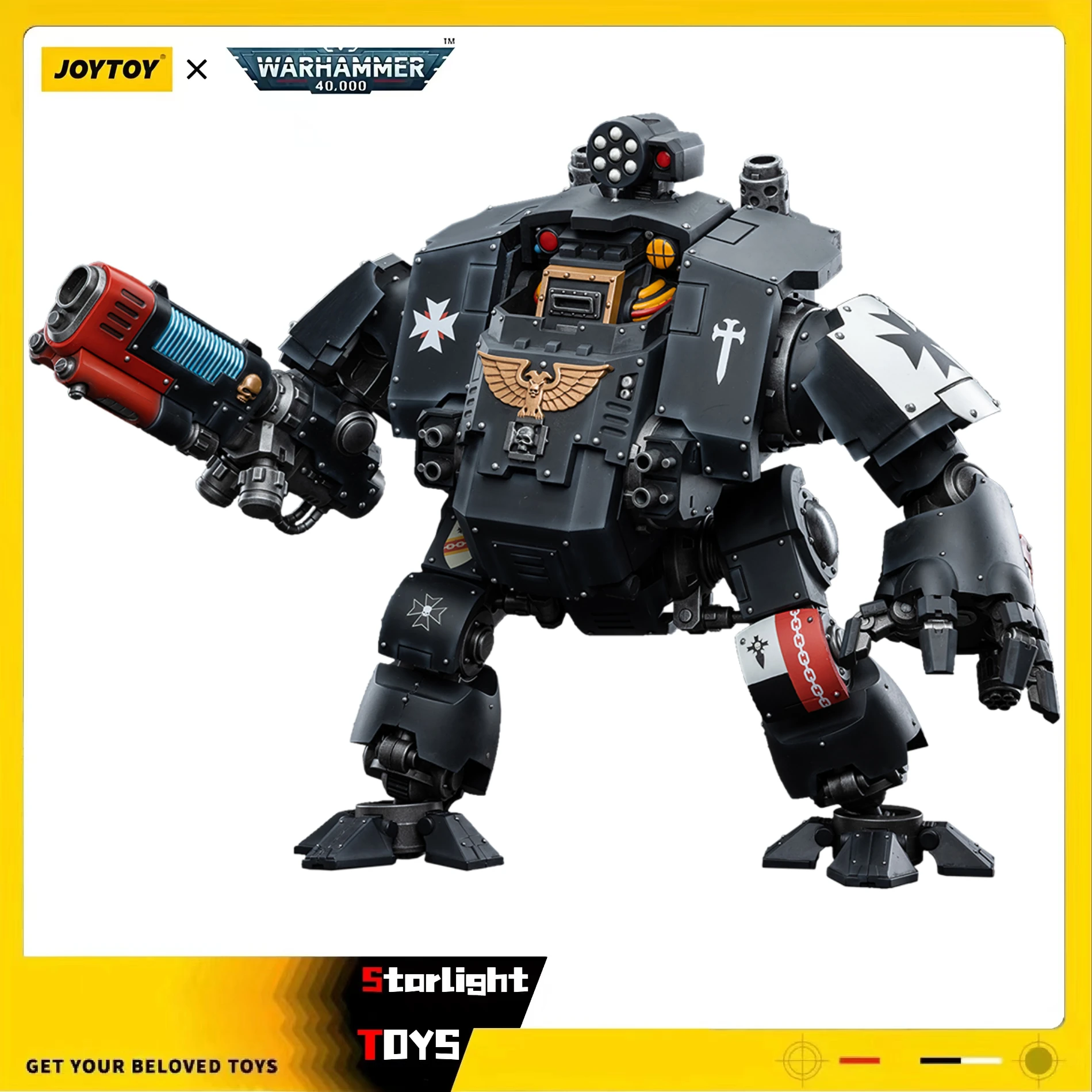 

JOYTOY 1/18 Action Figure Warhammer 40K Black Templars Redemptor Dreadnough Model Toy