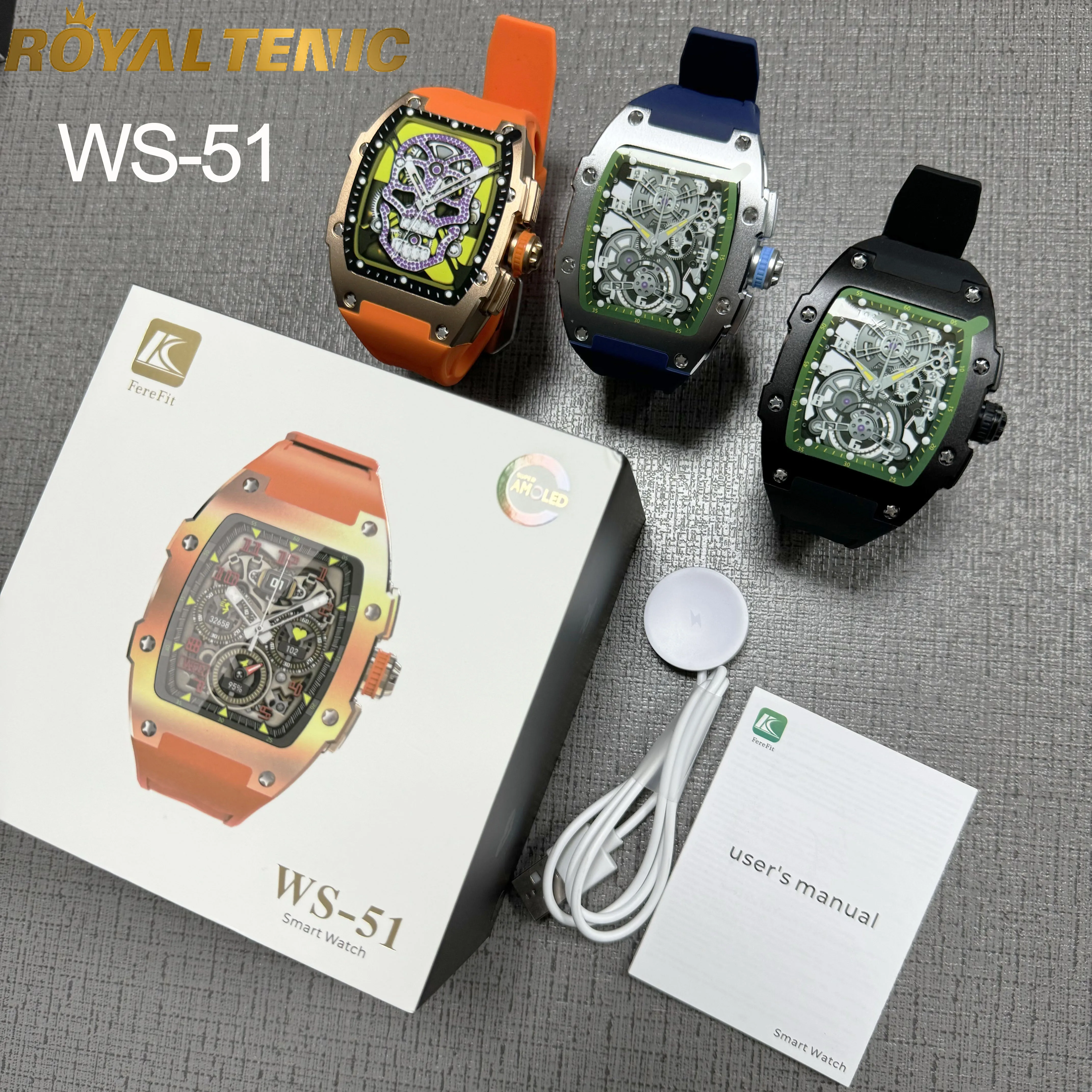 WS-51 Richard monitor de salud Reloj inteligente al aire libre IP67 Reloj inteligente rastreador de actividad/de sueño deportes WS51 Reloj