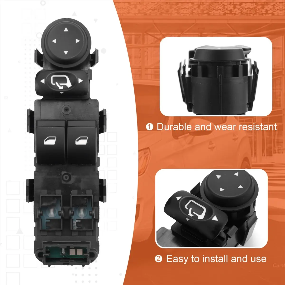 #65L (black)Window Switch for Citroen C4 2004 2005 2006 2007 2008 2009 2010,Automotive Parts & Accessories