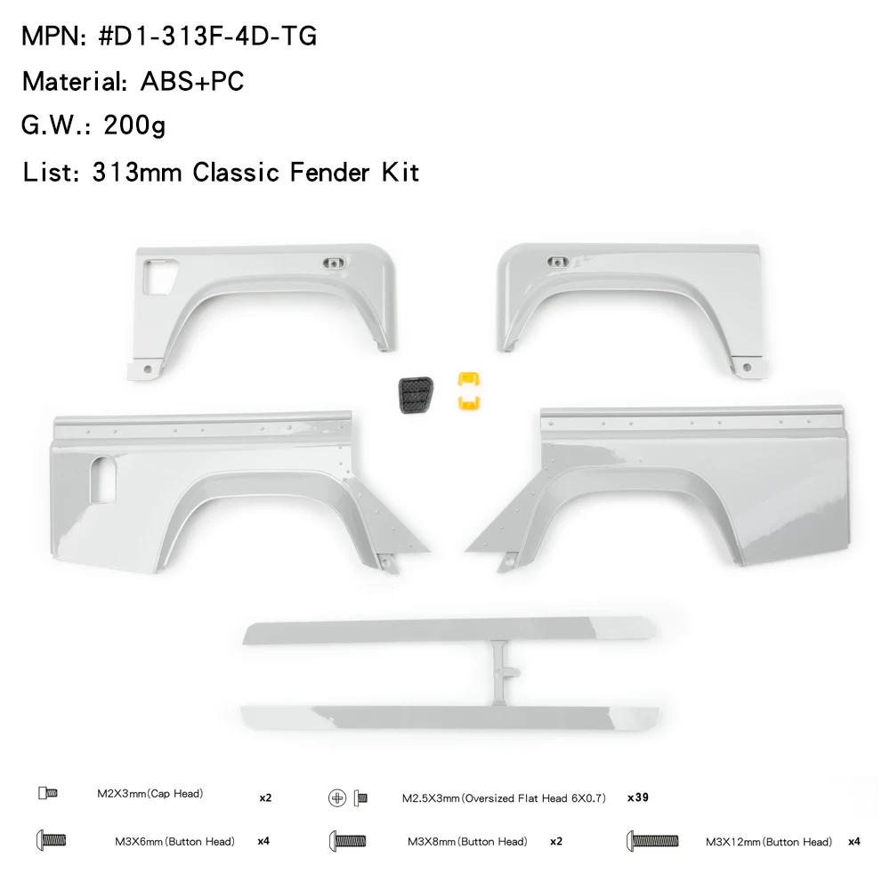 Plastic Simulatie 324/313mm 5 Deuren Monocoque Auto Shell voor 1/10 RC Crawler Auto Traxxas TRX4 Defender RD110 Wagon Diy Onderdelen