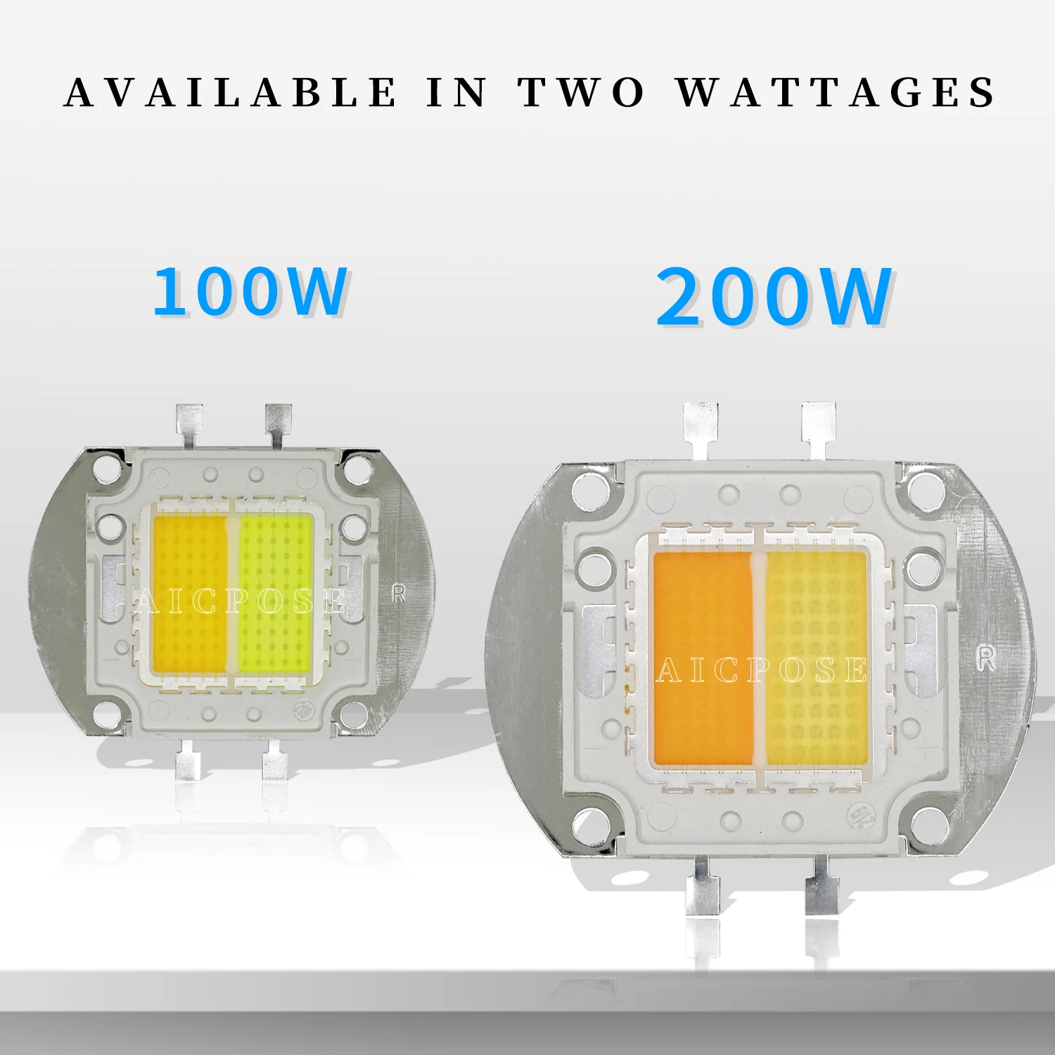 100w led cob contas chip 200w branco quente e frio para 2/4 olhos luz de audiência holofote lâmpada iluminação ponto led cob chips