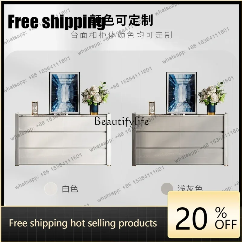 jj5 Light luxury chest, marble drawer, vertical cabinet, entrance cabinet, premium paint bedroom