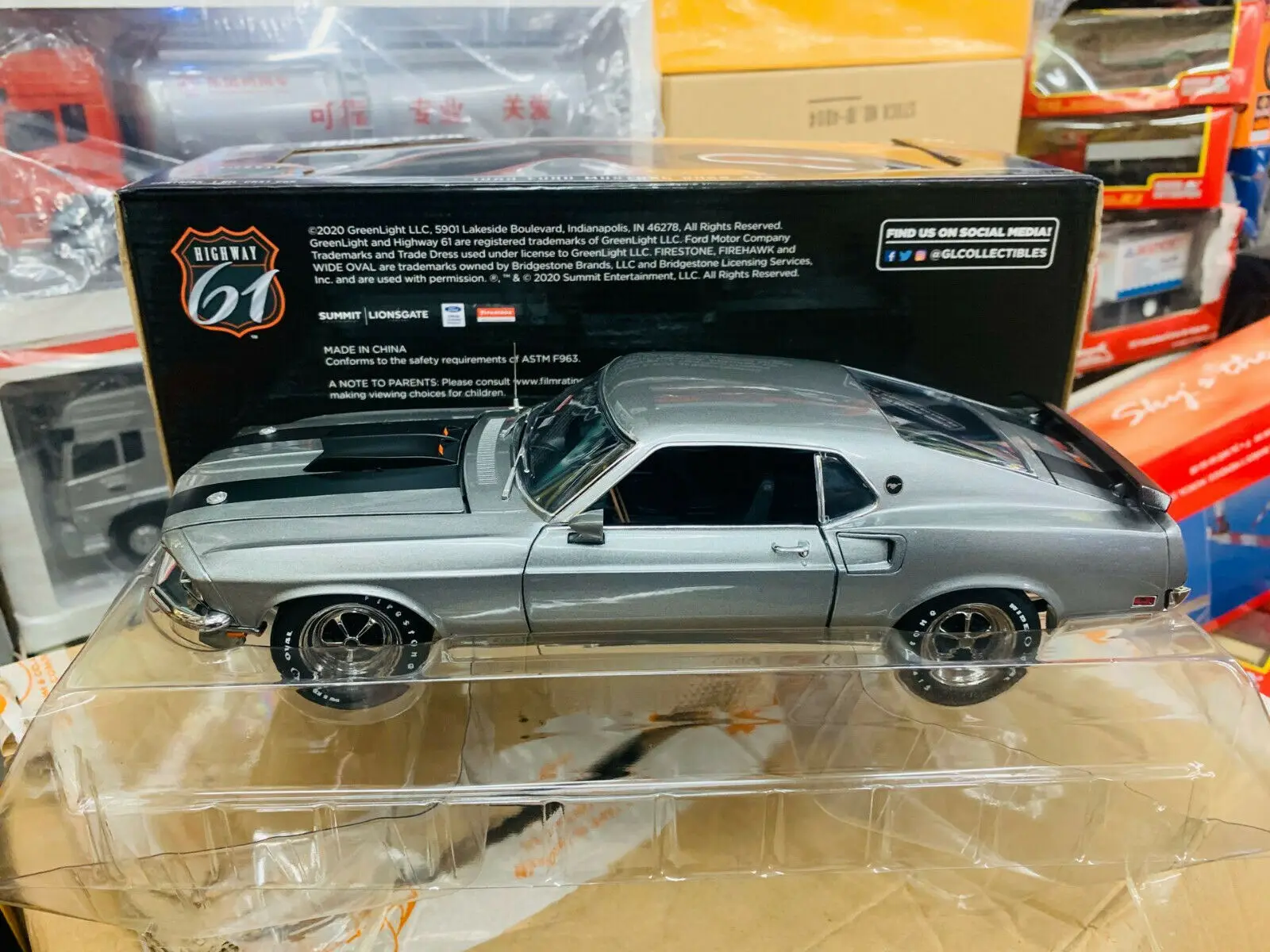 High Way 61 1970 Mach 1 Rally Team 1:18 Scale Die-Cast Model Car