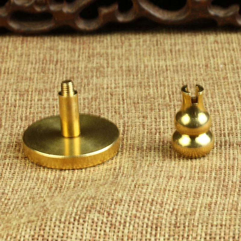 Pure copper gourd incense holder, sandalwood incense burner, lotus base, creative incense string box, household Buddhist utensil