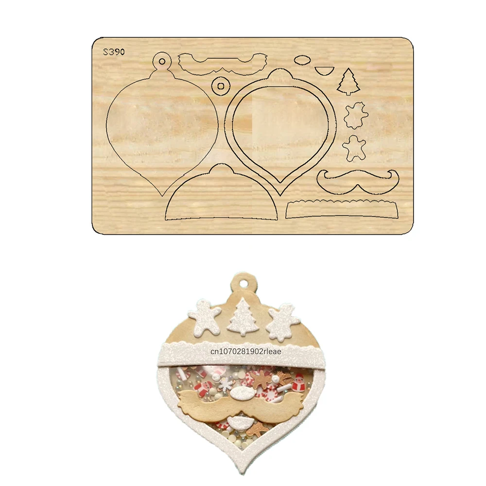 

Новинка 2022, шейкер в виде Санта-Клауса, Рождественское украшение, форма для высечки «сделай сам», форма для деревянного ножа, подходит для резаков