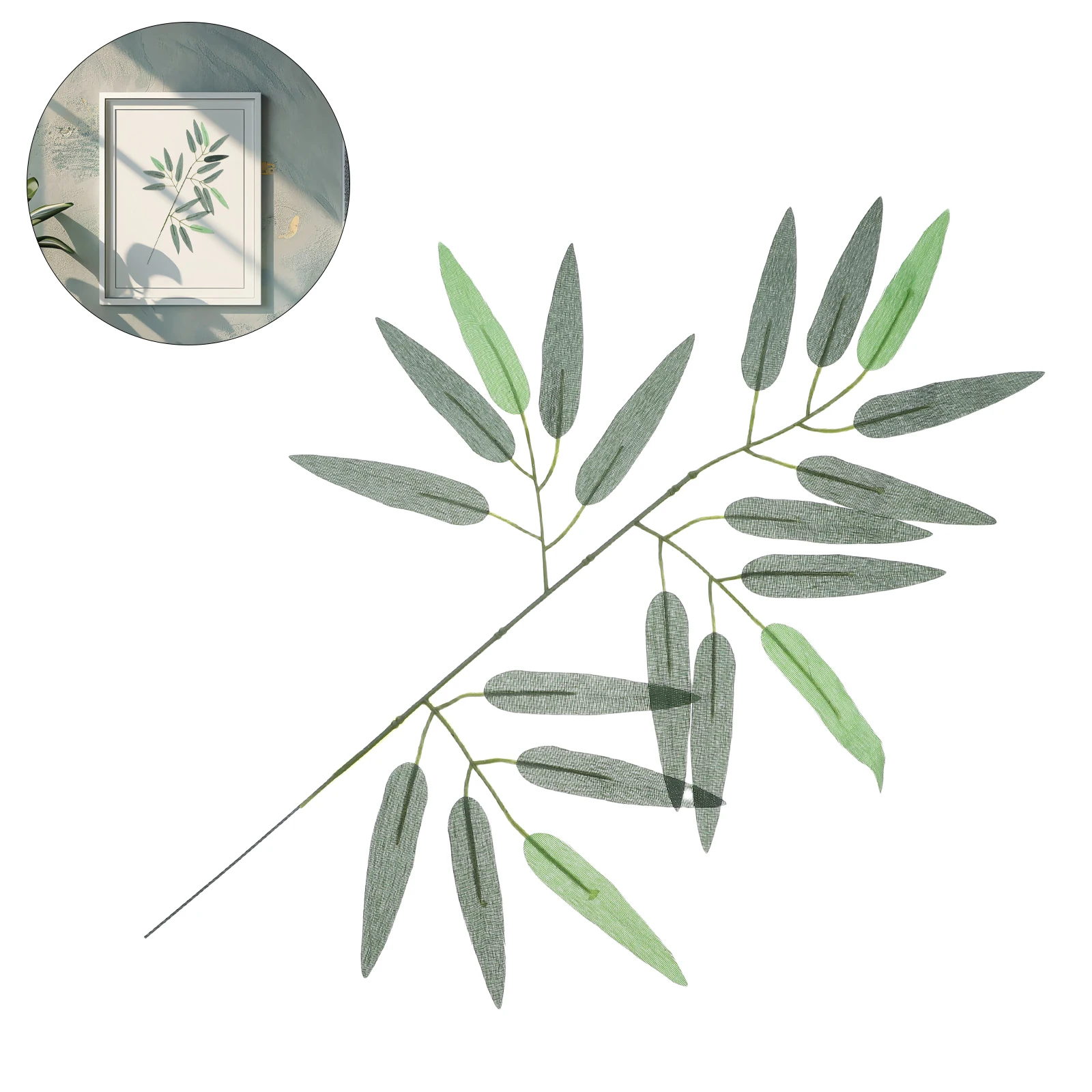 

50pcs Lifelike Leaves Fake Green Artificial Plants Decorative Leaf Stems Artificial Plants Leaves For Wedding Home Garden Party