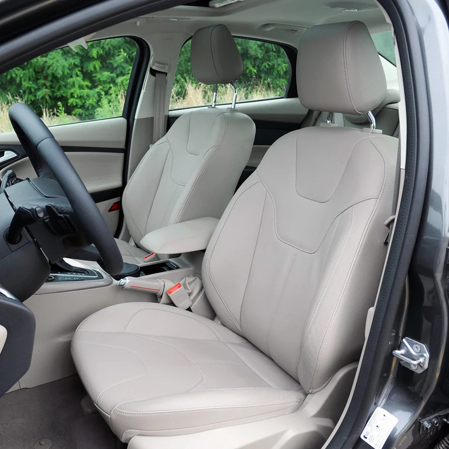 For Ford Focus 2 3 MK2 MK3 2005 2006 2010 2015-2018 Seat Covers Cowhide & PVC Leather Seats Cushions Accessories Car Upholstery
